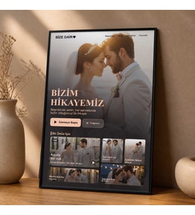 Kişiye Özel “Bizim Hikâyemiz” Sinema Konseptli Anı Tablosu