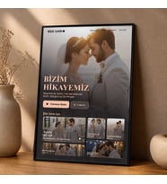 Kişiye Özel “Bizim Hikâyemiz” Sinema Konseptli Anı Tablosu