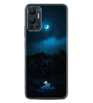 Infınix Hot 12 Kılıf Silikon Desen Özel Seri Gece 1633