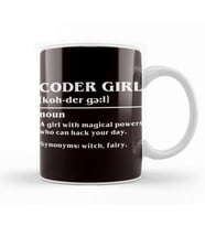Coder Girl Definition Coding Programmer Developer Software Kupa Bardak Porselen