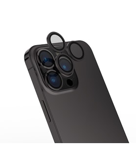 Apple iPhone 16 Pro Uyumlu Zore Mikro Kamera Lens Koruyucu (Siyah)