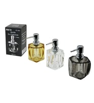 TOMBUL KARE - 4-KALPLİ GÖVDE  ŞEFFAF - RENKLİ   AKRİLİK - MİKA KRİSTAL  SIVI SABUNLUK  220ML GO-53-vice 00715