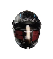 Motosiklet Yarım Kask Double Güneş Vizörlü Siyah Ece Sertifikalı Abs Material Motor Kaskı Turkuaz