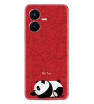 Vivo Y22S Kılıf Resimli Desenli Silikon Platinium Series Sleeping Panda 1810