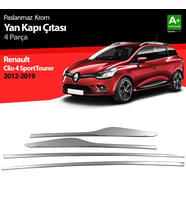Renault Clio Uyumlu 4 Sport Tourer Krom Yan Kapı Çıtası 4 Parça. 2012 Üzeri