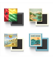 Buzdolap Magnetleri - Gine-Bissau Bissau - Guinea - 4'lü Set Magneti