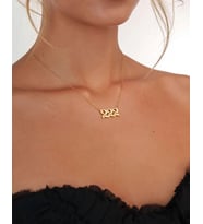 Kişiye Özel 925 Ayar Gümüş Minimalist Melek Numarası Kolye Sevgiliye Hediye (Gold)