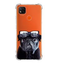 PrintiFy Xiaomi Redmi 9c Uyumlu Köpek 3 Baskılı Şeffaf Köşe Korumalı Antişok Kılıf