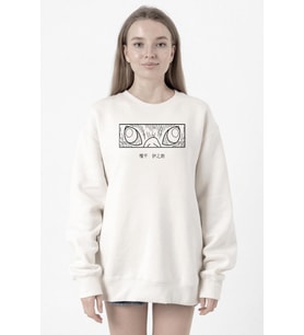 Demon Slayer Anime Inosuke Hashibira Eyes Beyaz Kadın 2ip Sweatshirt