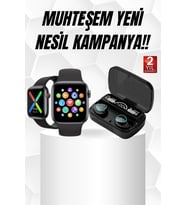 Kaliteli Akıllı Saat Kaliteli Bluetooth Kulaklık Anc Özelliği Uzun Pil Ömrü