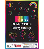 Südor Gökkuşağı Kazımalı A4 Kağıt Sk24