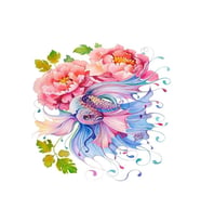 Beta Balığı Sayılarla Boyama Seti 40x50 cm (Tuvale Gerili)