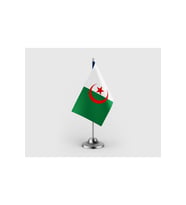 Cezayir Tekli Saten Masa Bayrağı Seti