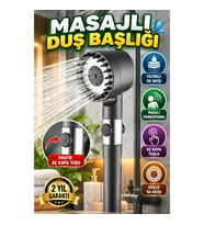 Filtreli Masaj Fonksiyonlu Duş Başlığı – Aç Kapa Tuşlu Pratik Banyo Başlığı