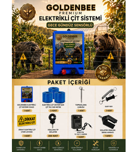 Goldenbee Start Kit Elektrikli Çit Sistemi Domuz ve Ayı Kovucu 1500MT Adaptörlü Model ( SET-103 )