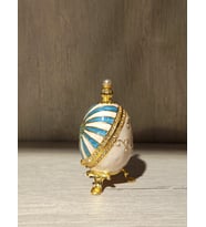Swarovski Taşlı Yumurta Mücevherlik / Dekoratif Biblo (Beyaz)