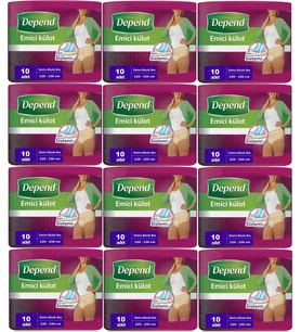 Depend Emici Külot Hasta Bezi XL - Extra Büyük Kadın 120 Adet (12PK*10)