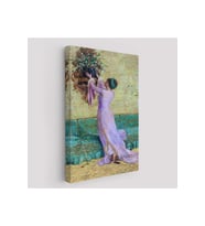 Vazo Yerleştiren Kız Osman Hamdi Bey Kanvas Tablo-5295