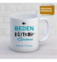 Kişiye Özel İsim Yazılabilir Beden Eğitimi Öğretmeni Kupa Bardak