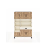 Arges Dolap 10 Raflı Tek Çekmeceli 6 Kapaklı 132x30x195 Aytaşı-Çam/Aytaşı