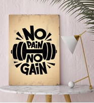 BK Gift No Pain No Gain Tasarımlı Kanvas Tablo-1