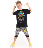 Basket Topu Erkek Çocuk T-shirt Kapri Şort Takım