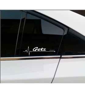 getz Nabız Kalp atışı sticker 2 adet kelebek cam