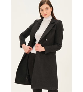 Z6672 DEWBERRY BAYAN PALTO-KOYU ANTRASİT