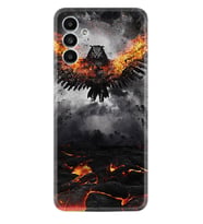 Samsung A23 A31 A32 A50 A51 A52 A53 A70 Kılıf Desenli Silikon Ateş Kartalı 1766