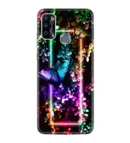 Infınıx Hot 9 Play Kılıf Silikon Desen Özel Seri Butterfly Neon 1684