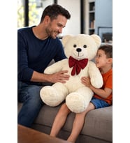 80 cm Büyük Peluş Oyuncak Ayı – Çocuk ve Yetişkinlere Uygun Hediyelik (Krem)