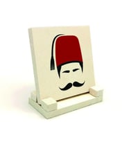 Osmanlı Erkek ikonBaskılı Doğaltaş Masaüstlük