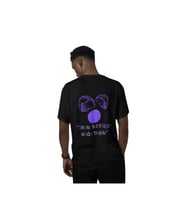 Hayat kırılınca başlar kırık yumurta baskılı kaliteli unisex oversize T-shirt (Siyah)