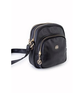 Nas Bag Kadın Çapraz Çanta - Siyah Yıkamalı