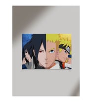 Naruto ve Sasuke Efsane Anime Ahşap Poster Tablo