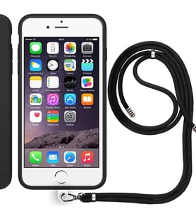 Apple iPhone 6 Plus İp Askılı Silikon Kılıf Siyah