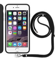 Apple iPhone 6 Plus İp Askılı Silikon Kılıf Siyah