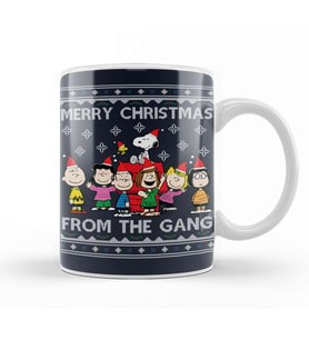 Merry Christmas From The Peanuts Gang Kupa Bardak Porselen