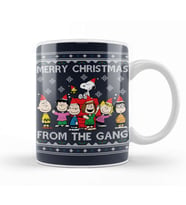 Merry Christmas From The Peanuts Gang Kupa Bardak Porselen