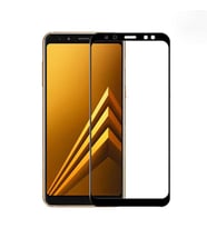 Samsung Galaxy J6 Plus Ekran Koruyucu Full Tam Kaplayan Kavisli Tempered Cam (Siyah)