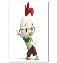 Cakatablo Disney's Chicken Little Gözlüklü Tavuk MDF Tablo