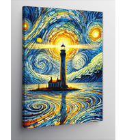 Kanvas Tablo Van Gogh Stili Deniz Feneri