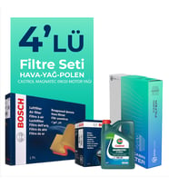 BOSCH Suzuki Alto 1.0 Filtre Bakım Seti Castrol Motor Yağlı (2010-2015) 4 Lü