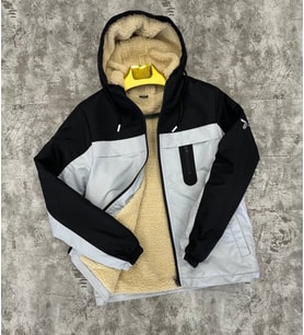 Taktikal outdoor içi kürklü sıvı geçirmez A+A kalite ital kumaş mont (Gri)