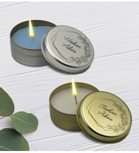 BK Gift Kişiye Özel İsimli Silver ve Gold Metal Kutuda Kokulu Mum Hediye Seti - 5, Ev Hediyesi, Sevgiliye, Arkadaşa Hediye, Kokulu Mum