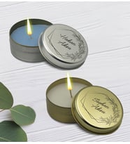 BK Gift Kişiye Özel İsimli Silver ve Gold Metal Kutuda Kokulu Mum Hediye Seti - 5, Ev Hediyesi, Sevgiliye, Arkadaşa Hediye, Kokulu Mum