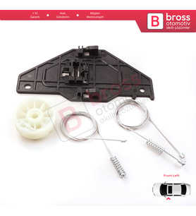 Citroen C3 MK2 SC A51 2009-2016 5-Kapı 9813093280 İçin Elektrikli Ön Sol Cam Kriko Tamir Seti
