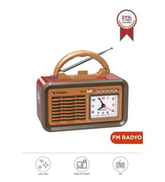 Torima D60 Kırmızı Nostalji Radyo Kablosuz Bluetooth Hoparlör