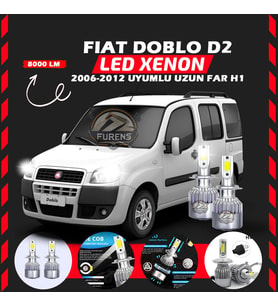 Fiat Doblo D2 2006-2012 Uzun Far Uyumlu Şimşek Etkili Led Xenon Performance Series H1
