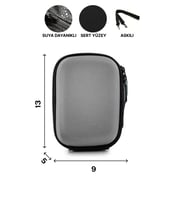 BETIC Hard Disk Taşıma Çantası, 2,5", Sert Yüzey, Gri